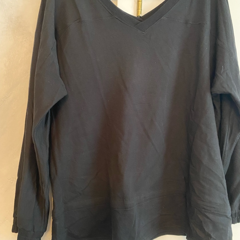 Gap Body Fit Black Tunic Pull String Sweatshirt S… - image 2
